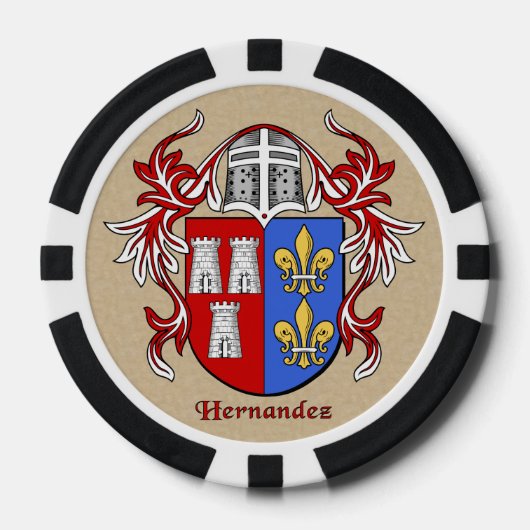 Lot De Jeton De Poker Hernandez Heraldic Armoiries (Recto)