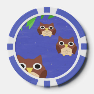 Lot De Jeton De Poker hibou peinture art