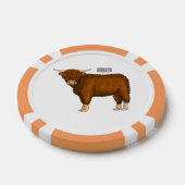 Lot De Jeton De Poker Highland cow (Simple)