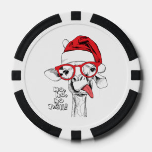 Lot De Jeton De Poker Hipster Christmas Giraffe   Vacances
