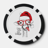 Lot De Jeton De Poker Hipster Christmas Giraffe | Vacances (Verso)