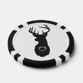 LOT DE JETON DE POKER HIPSTER DEER AU COEUR (Simple)