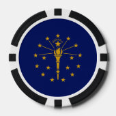 Lot De Jeton De Poker Hoosier Flag, Flag of Indiana (Recto)