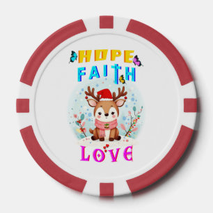 Lot De Jeton De Poker Hope Faith Love