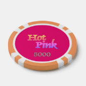 Lot De Jeton De Poker Hot rose orange 5000 puce de poker rayé (Simple)