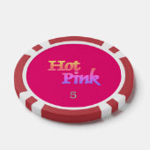 Lot De Jeton De Poker Hot rose rouge 5 strié puce de poker (Simple)