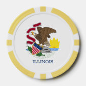 Lot De Jeton De Poker Illinoisan Flag, Flag of Illinois (Recto)