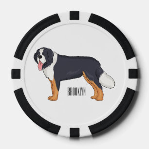 Lot De Jeton De Poker Illustration bernoise d'un chien de montagne