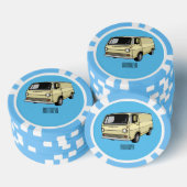 Lot De Jeton De Poker Illustration classique de van (Empiler)