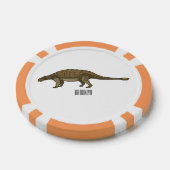 Lot De Jeton De Poker Illustration d'Ankylosaurus (Simple)