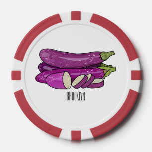 Lot De Jeton De Poker Illustration d'aubergine