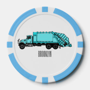 Lot De Jeton De Poker Illustration de camion à ordures