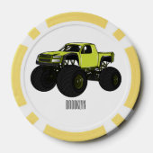 Lot De Jeton De Poker Illustration de camion monstre (Verso)