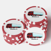Lot De Jeton De Poker Illustration de camion roumain (Empiler)
