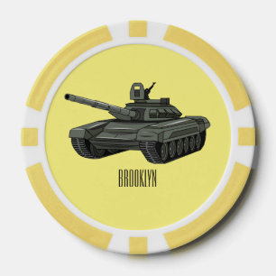 Lot De Jeton De Poker Illustration de caricature de réservoir