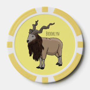 Lot De Jeton De Poker Illustration de chèvre de Markhor