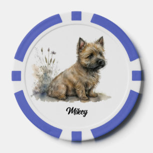 Lot De Jeton De Poker Illustration de chien mignon - Cairn Terrier