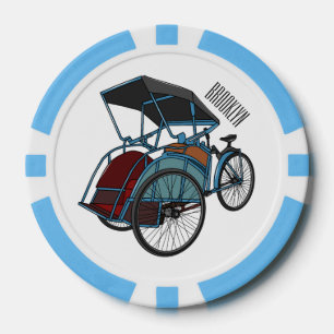 Lot De Jeton De Poker Illustration de cyclo-pousse