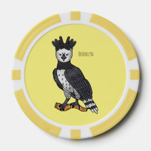 Lot De Jeton De Poker Illustration de dessin animé d'aigle harpie