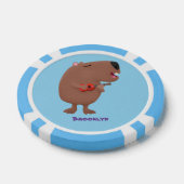 Lot De Jeton De Poker Illustration de dessin animé de capybara ukulele (Simple)