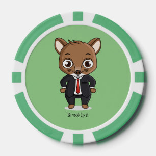 Lot De Jeton De Poker Illustration de dessin animé de rat mignon