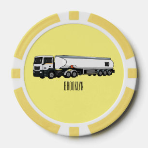 Lot De Jeton De Poker Illustration de dessin animé de transport de carbu