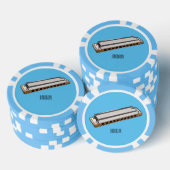 Lot De Jeton De Poker Illustration de dessin d'Harmonica (Empiler)