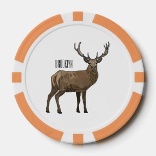 Lot De Jeton De Poker Illustration de dessin sur le cerf