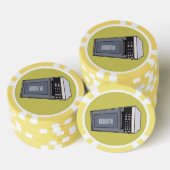 Lot De Jeton De Poker Illustration de dessin sur micro-ondes (Empiler)