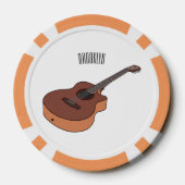 Lot De Jeton De Poker Illustration de guitare acoustique (Verso)