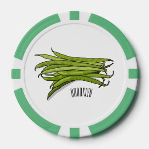 Lot De Jeton De Poker Illustration de haricots verts