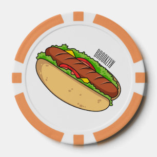 Lot De Jeton De Poker Illustration de Hot dog