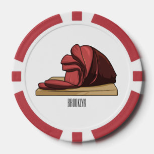 Lot De Jeton De Poker Illustration de jambon