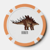 Lot De Jeton De Poker Illustration de Kentrosaurus (Verso)
