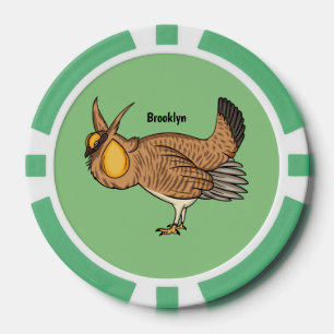 Lot De Jeton De Poker Illustration de la bande dessinée de poulet de pra