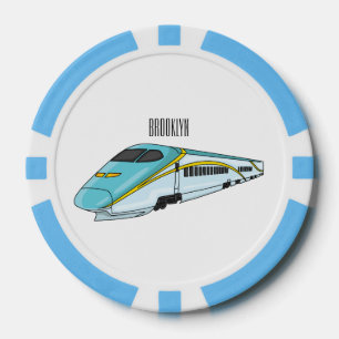 Lot De Jeton De Poker Illustration de la bande dessinée d'un train à bal