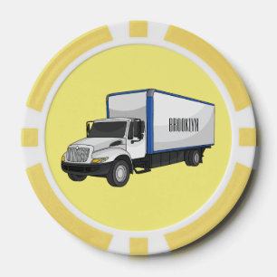 Lot De Jeton De Poker Illustration de la caricature du camion-boîte