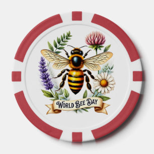 Lot De Jeton De Poker Illustration de la Journée mondiale des abeilles a