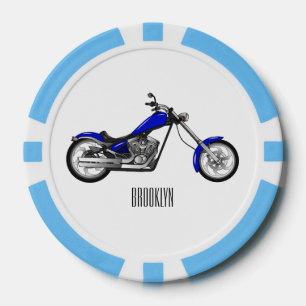 Lot De Jeton De Poker Illustration de la moto à hélico
