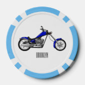 Lot De Jeton De Poker Illustration de la moto à hélico (Verso)