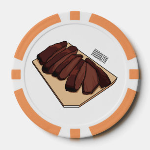 Lot De Jeton De Poker Illustration de la poitrine de boeuf
