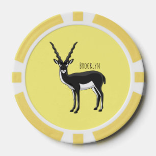 Lot De Jeton De Poker Illustration de l'antilope Blackbuck