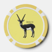 Lot De Jeton De Poker Illustration de l'antilope Blackbuck (Verso)