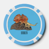 Lot De Jeton De Poker Illustration de lézard à col frisé (Verso)