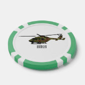 Lot De Jeton De Poker Illustration de l'hélicoptère de l'armée (Simple)