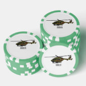 Lot De Jeton De Poker Illustration de l'hélicoptère de l'armée (Empiler)