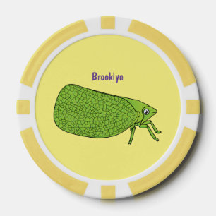 Lot De Jeton De Poker Illustration de l'insecte de la trémie verte mûre