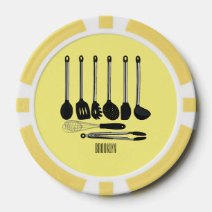 Lot De Jeton De Poker Illustration de l'ustensile de cuisine