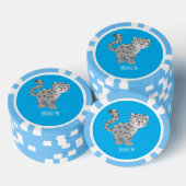 Lot De Jeton De Poker Illustration de mignon léopard des neiges (Empiler)