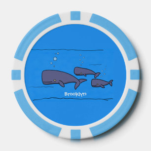 Lot De Jeton De Poker Illustration de mignonne migratrice de baleines à
